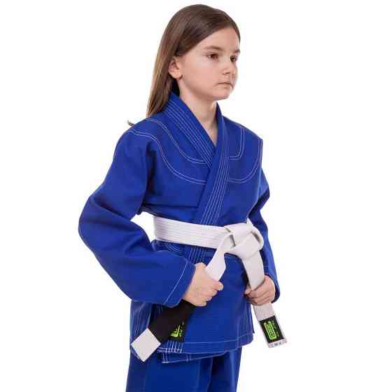 Кимоно для джиу-джитсу подростковое CORE CO-3139-M размер 140-180см синий Спортивная форма Киев