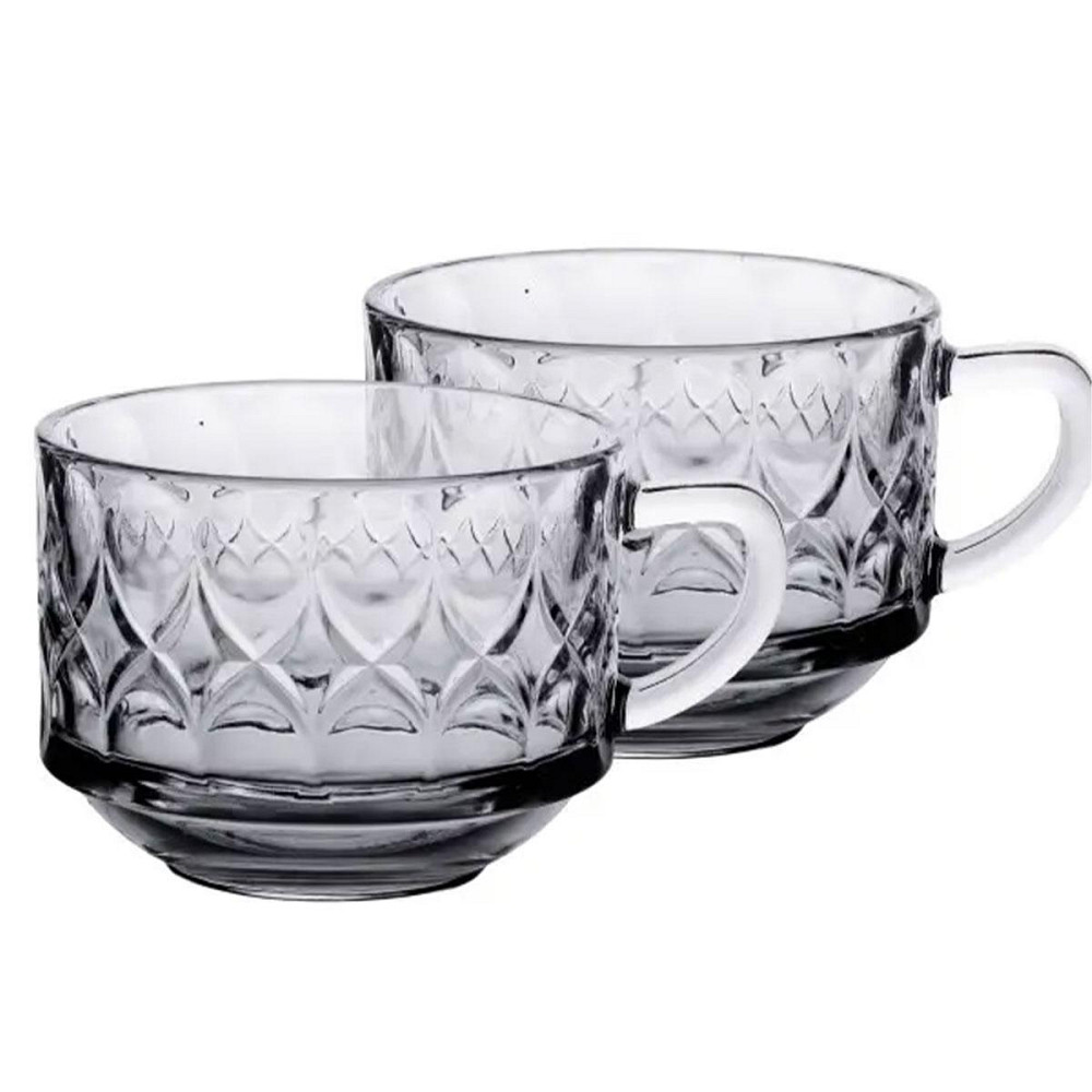 Набор чашек из стекла 6 шт прозрачные стеклянные кружки 270 мл HP-YH-67 Киев - изображение 1