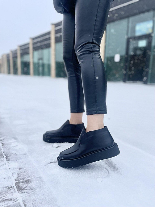 Черевики жіночі GREMMY чорні натуральна шкіра з хутром висота 8см (5333) 38р.39р.40р. Коломыя - изображение 8