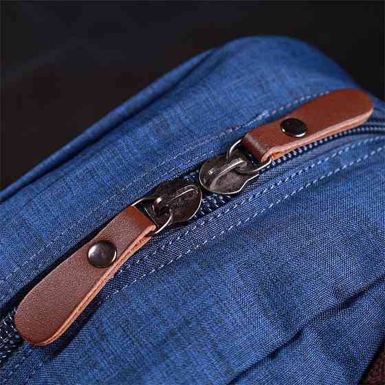 Текстильний зручний рюкзак унісекс Синій (Vintage) Київ