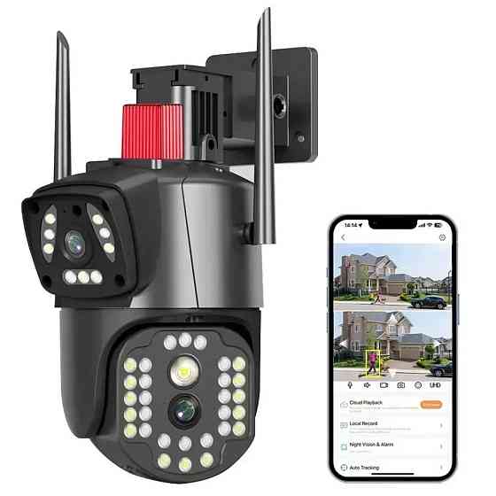 Уличная WiFi камера видеонаблюдения 8Мп,2 объектива SBR Киев