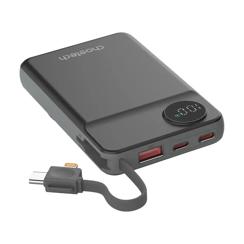 Повербанк 10000mAh Choetech B695 Black QC3.0 PD3.0 бездротова зарядка смартфонів та Apple Watch (43-00131) Київ - фото 3