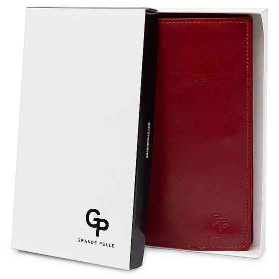 Вертикальне жіноче портмоне GRANDE PELLE 11555 Червоний Київ