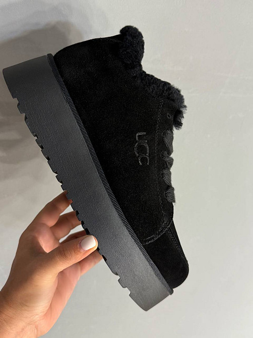 Черевики жіночі Hengji 278-1 натуральна замша в стилі уггі утеплені короткі чорні, 36, 23 см Київ - фото 15