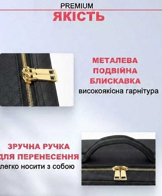 Косметичка дорожная зеркало с подсветкой Органайзер для косметики вещей. Харьков - изображение 3