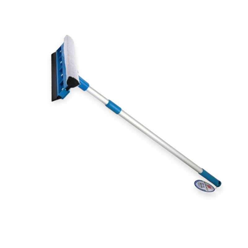 Стяжка з мочалкою 30х70-120 см гума, поворотна 360, телескоп. алюм. ручка води Мукачево - фото 1