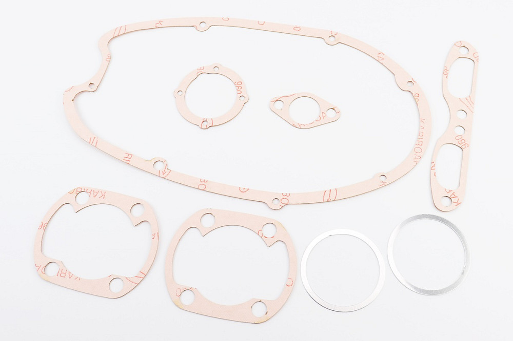 Прокладки двигуна Юпітер-4, к-кт 8 деталей (шкіркартон, алюміній) Київ - фото 1