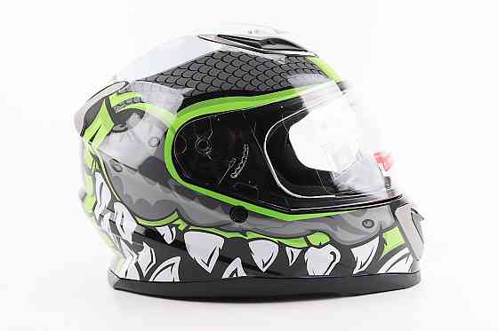 Шолом інтеграл, закритий BLD-M62 S (55-56см), СІРИЙ/НЕОНОВО-ЗЕЛЕНИЙ "T-Rex" Киев