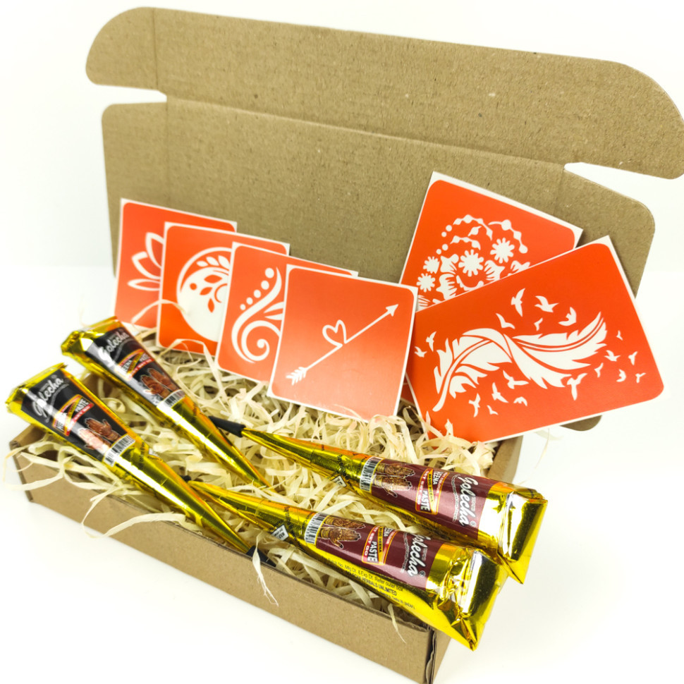 Набор хны с трафаретами для био-тату №3 henna-set-03 Винница - изображение 5