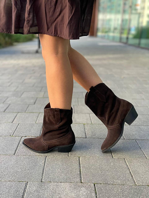 Без бренда Черевики жіночі Notta bene KV-0224/1 шоколадні (весна-осінь, замша натуральна) (6052 Коломыя - изображение 7