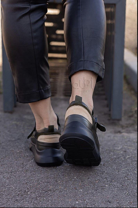 Abbi Кросівки жіночі ABBI хакі натуральна шкіра 38р. (CORI-02 4134) Коломыя - изображение 2