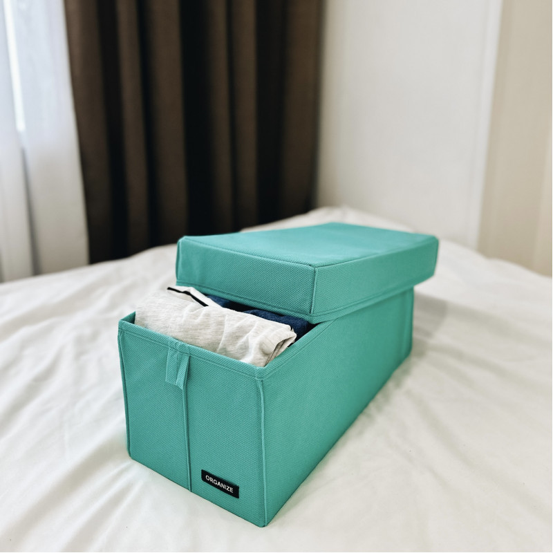 Органайзер для вертикального хранения с крышкой 34x17x16 см S HY-S-kr (Лазурный) Сумы - изображение 1