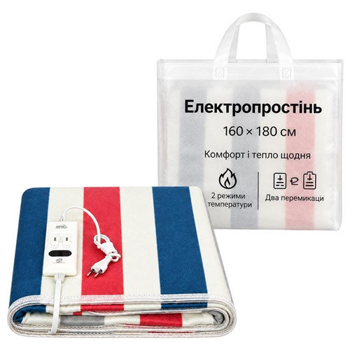 Электропростынь с подогревом 160x180см, двухзонная, 2 режима температуры, 220В Киев - изображение 1