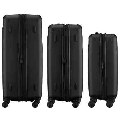 Набор чемоданов Wenger Oryson 3 в 1 (S,M,L) пластик, 4 колеса, чорний (653171) Винница
