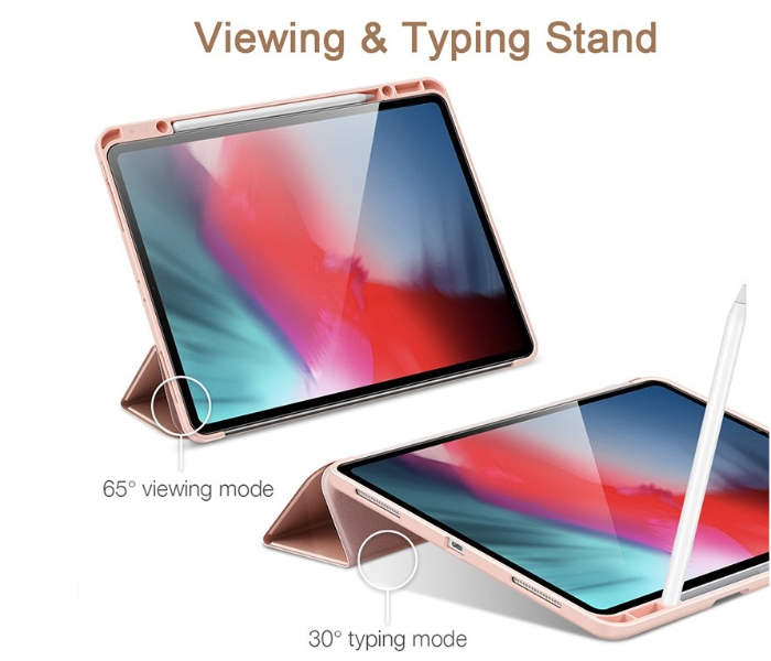 Чохол ESR для iPad Pro 11” 3rd Gen, 2021, M1 з тримачем для стилуса Pencil, ударопоглинаючий, з функцією сну пробудження рожевий Київ - фото 4