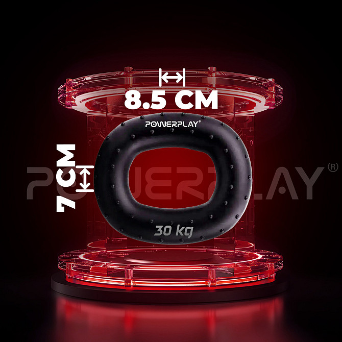 Еспандер кистьовий силіконовий PowerPlay PP-4337 Hand Grip Hard 30 кг. Чорний Кам'янське - фото 9