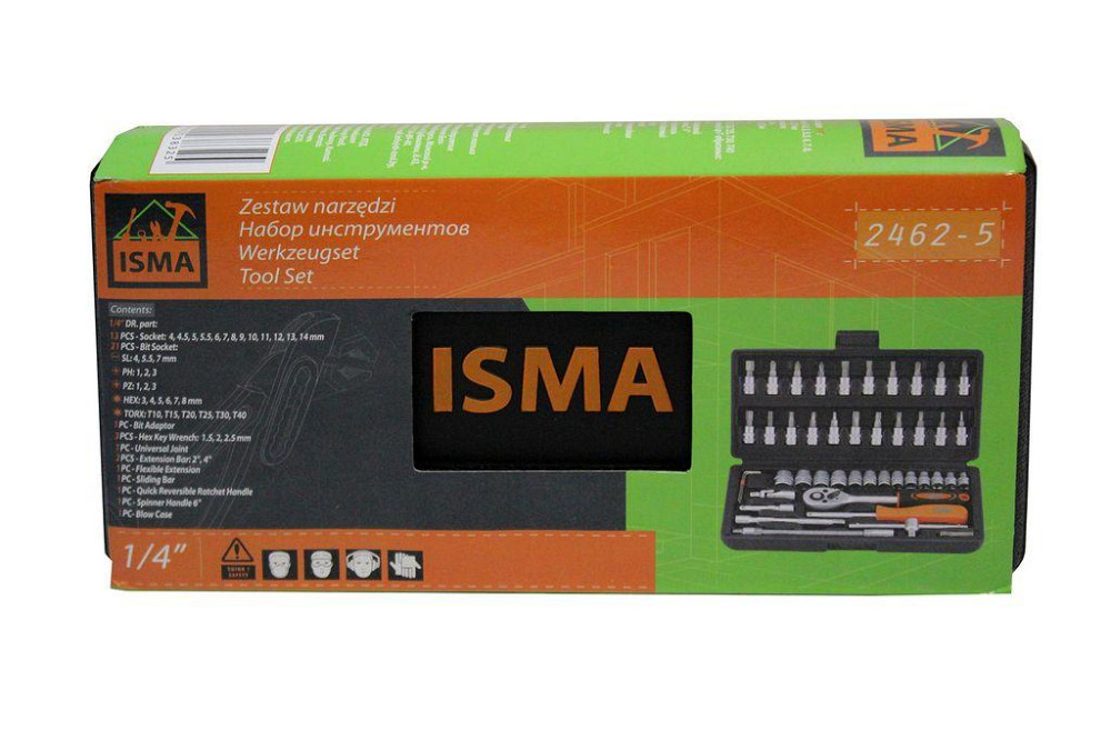 Набір інструментів 46пр. 1/4 "ISMA Одеса - фото 2
