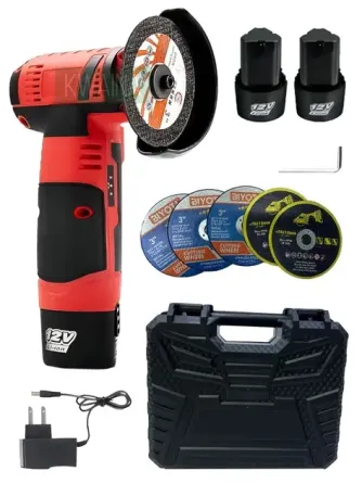 Аккумуляторная мини болгарка в кейсе 2АКБ +5 дисков RED Коломия