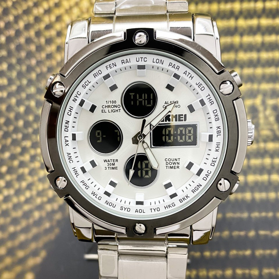 Skmei 1389SI Silver-Black-Silver SBR Киев - изображение 3