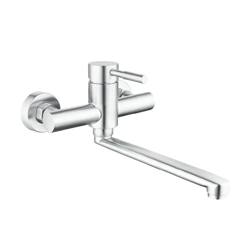 Настенный кухонный смеситель Champion SUS-005 из нержавеющей стали хромированный (CH6536) Харьков - изображение 1