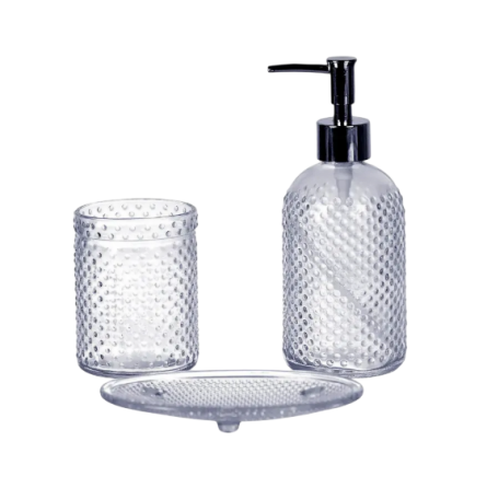 Набір для ванної кімнати 3в1 (мильниця, стакан, диспенсер) TS24S08A Interos Житомир