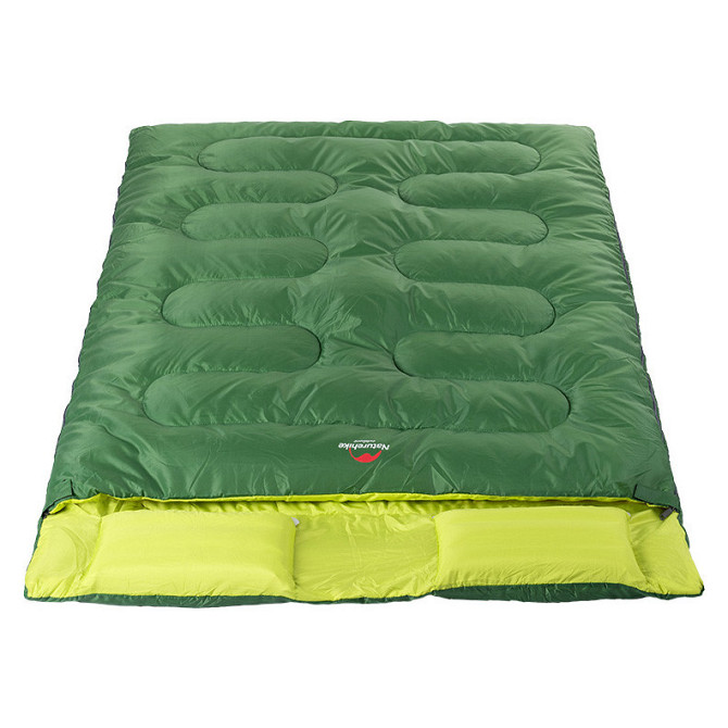 Спальник двомісний з подушками Naturehike DOUBLE SD15M030-J, (12°C), зелений Київ - фото 3