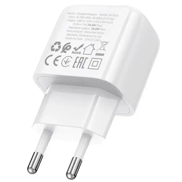 Зарядний пристрій 220В QC3.0 Borofone Potential BAS42A  для портативної техніки, швидка зарядка Одеса - фото 5