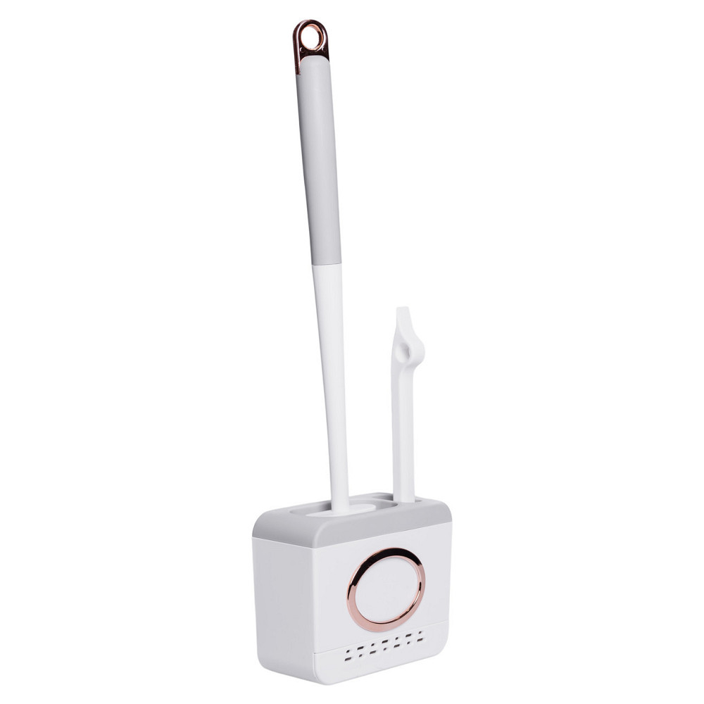 Комплект аксесуарів для туалету з підставкою, сірий Київ - фото 4