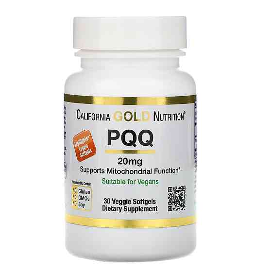 Пірролохінолінхінон California Gold Nutrition PQQ 20 mg 30 Veggie Softgels Луцьк