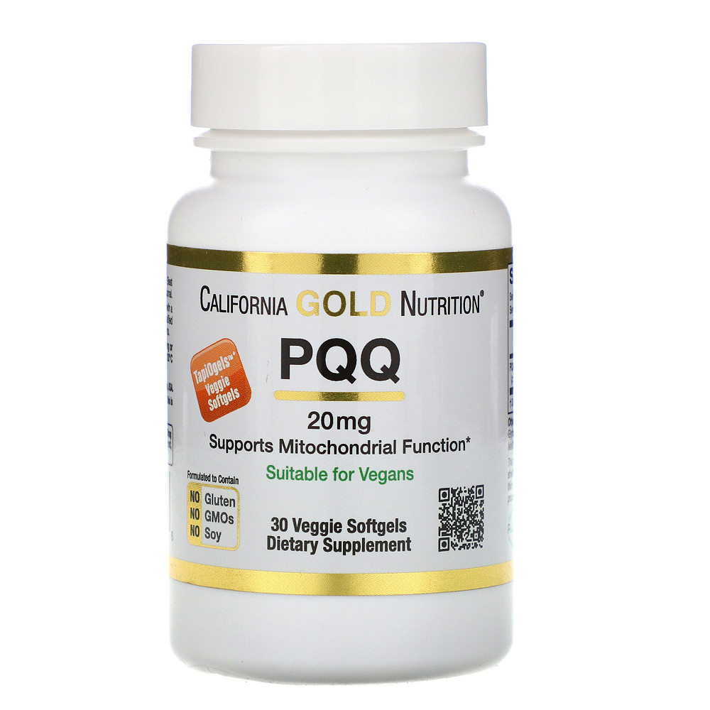 Пірролохінолінхінон California Gold Nutrition PQQ 20 mg 30 Veggie Softgels Луцьк - фото 1