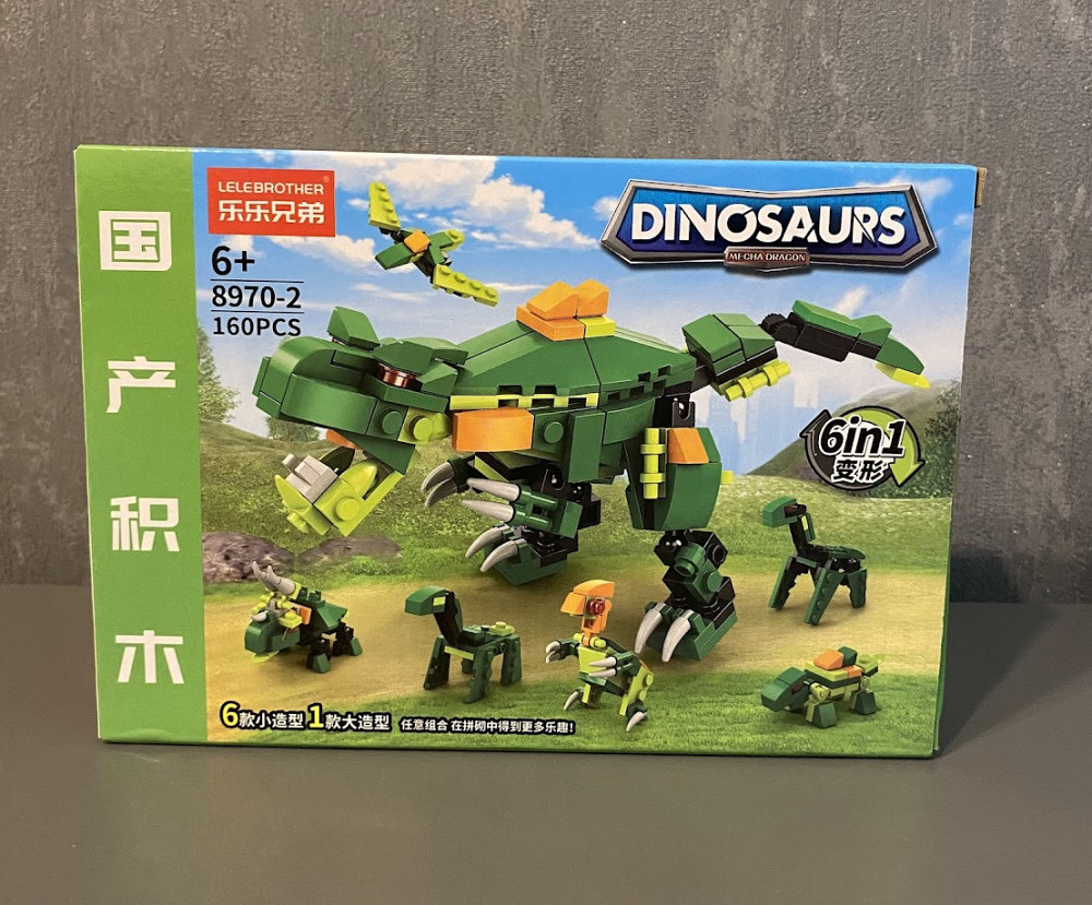 Конструктор LeleBrother динозавр 6 в 1, колір зелений, 160 деталь Киев - изображение 5