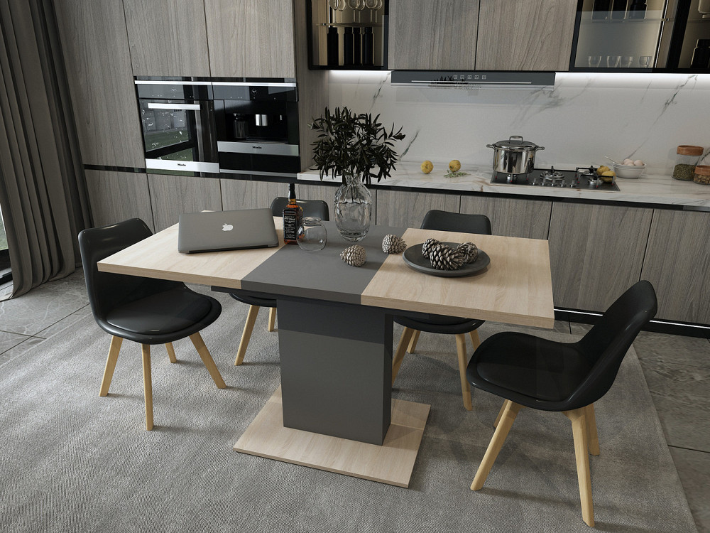 Комплект стільців на кухню Doros Бін (2 шт.) 49х43х84 см Чорний (DRS-011396) Львів - фото 10