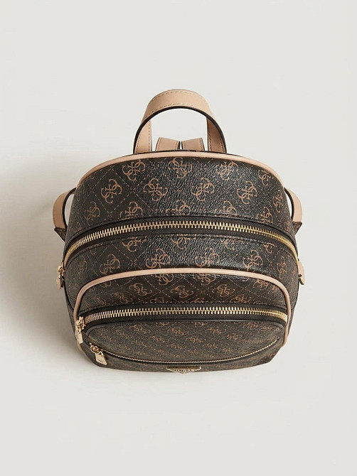 Жіночий брендовий рюкзак Guess (9533) коричневий Київ - фото 5