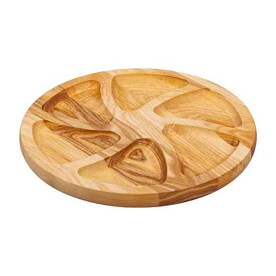 Lugi Менажниця дерев'яна 30 см кругла на 6 секцій, ясен T30W300 Коломыя