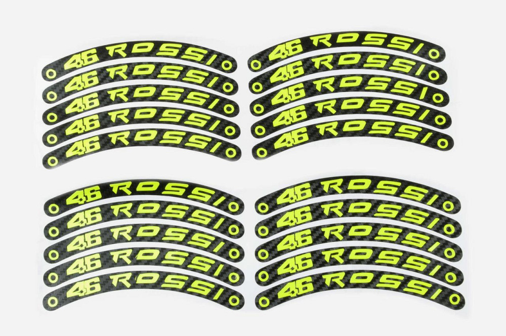 Наклейка на колесо декор 46 ROSSI, 10шт (желтая) (#6059) Мукачево - изображение 1