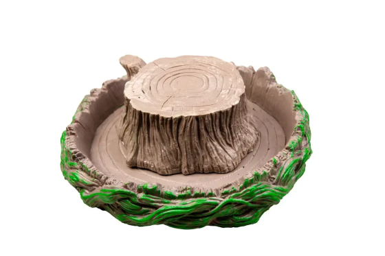 Горщик для квітів та канцелярії Грут Groot G10 Чорний череп + підставка пень Київ