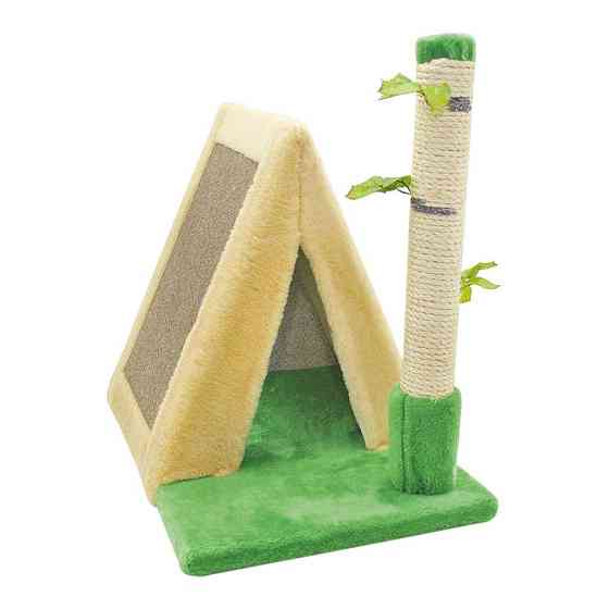 Будинок-дряпка Привал для котів із стовпчиком-берізкою (33 х 46 х 47 см), Лорі Київ