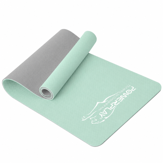 Килимок для йоги та фітнесу PowerPlay 4150 TPE Premium Performance Mat М'ятний (183x61x0.6 см.) Кам'янське