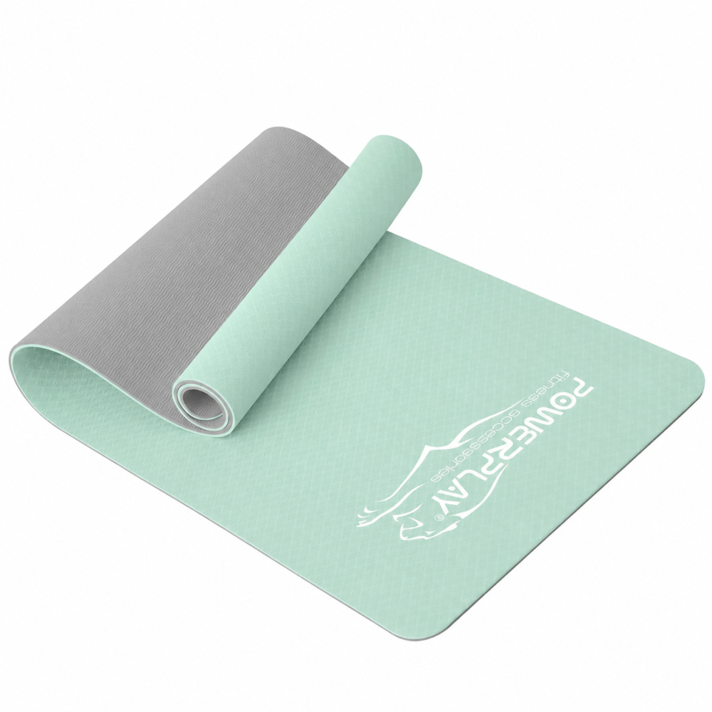 Килимок для йоги та фітнесу PowerPlay 4150 TPE Premium Performance Mat М'ятний (183x61x0.6 см.) Кам'янське - фото 1