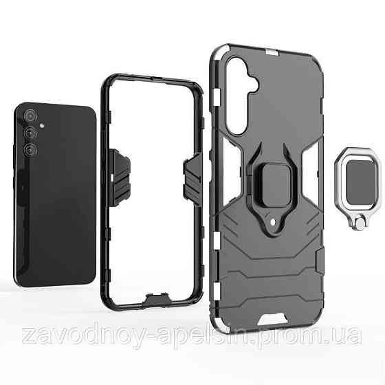 Samsung A34 A345 A346 A35 Противоударный чехол Кольцо (черный) Одесса