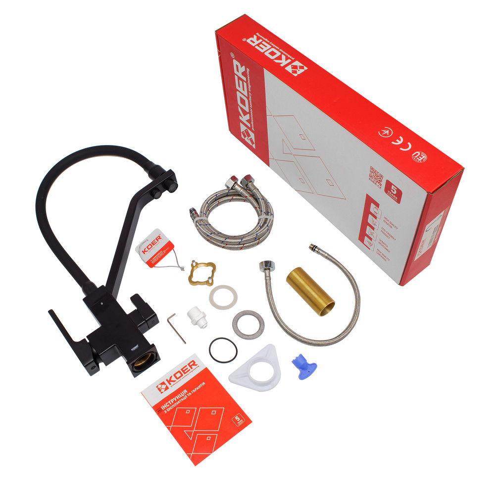 Кухонний змішувач Koer KB-72009-05 з виходом для питної води KR5007 Харків - фото 5