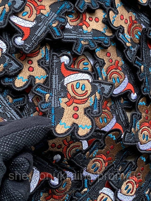 Шеврон НОВОРІЧНИЙ ПРЯНИК ЗСУ (Форма контурна. На липучці) Розмір 8x7.3см Київ - фото 5