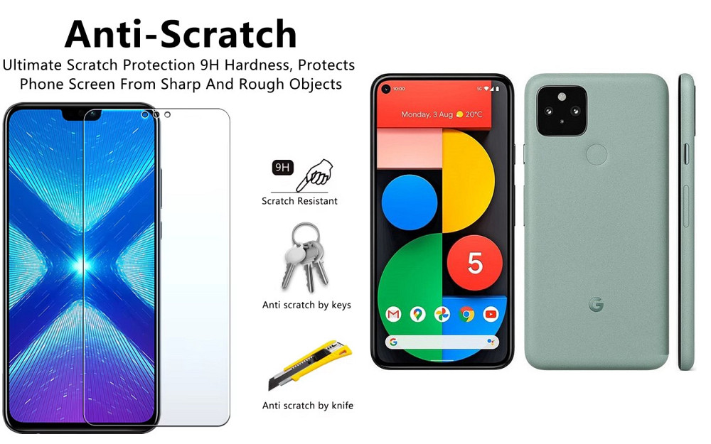 Защитное стекло NeoGlass для Google Pixel 5, Pixel 5a, Pixel 5a XL – ультрапрозрачное и устойчивое Киев - изображение 1