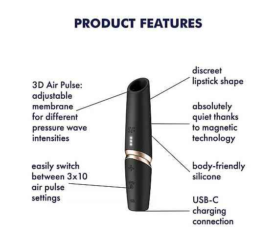 Вакуумный вибратор Satisfyer Perfect Kiss Sex Aura Киев