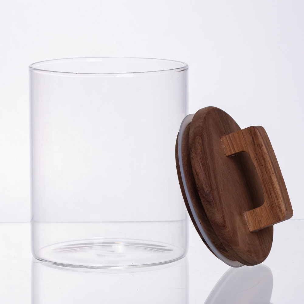 Банка для сипучих продуктів з бамбуковою кришкою 800 мл 64486-65 Київ - фото 3