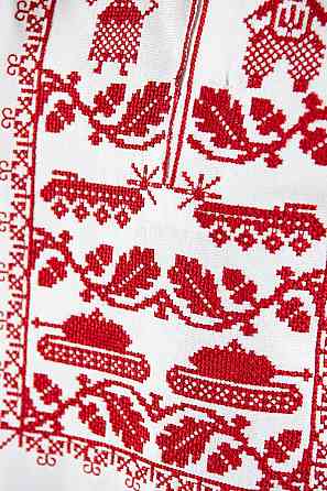 Вишиванка дитяча для хлопчиків підлітків, льон, біла, довгий рукав, українська Київ