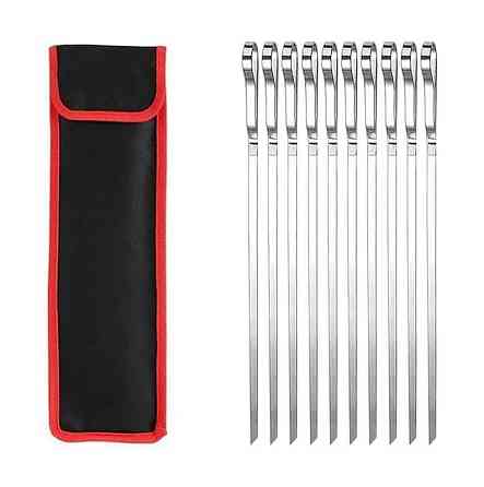 Набор шампуров 10 шт в чехле, нержавеющая сталь GRILLI 777136 Код: 012300 Ровно