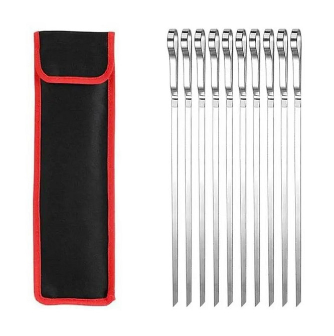 Набор шампуров 10 шт в чехле, нержавеющая сталь GRILLI 777136 Код: 012300 Ровно - изображение 1