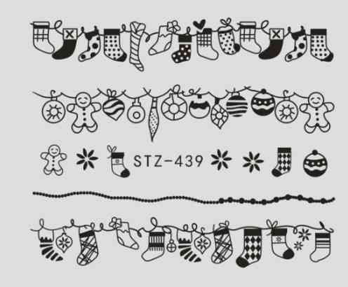 Новорічні наклейки на нігті Київ