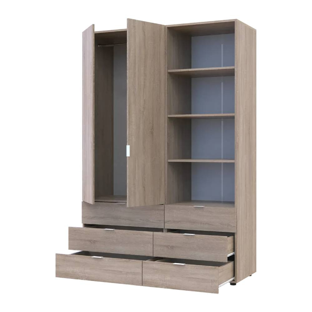 Шафа для одягу Doros Гелар Дуб сонома 2ДСП з пеналом 137.5х49.5х203.4 (DRS-011913) Львів - фото 3